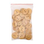 Пуговицы на 2 прокола Handmade 32L (20мм), дерево (Yellow (желтый)), W21, 36 шт