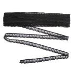 Кружево капроновое 15 мм / 13.71м, цв.черный