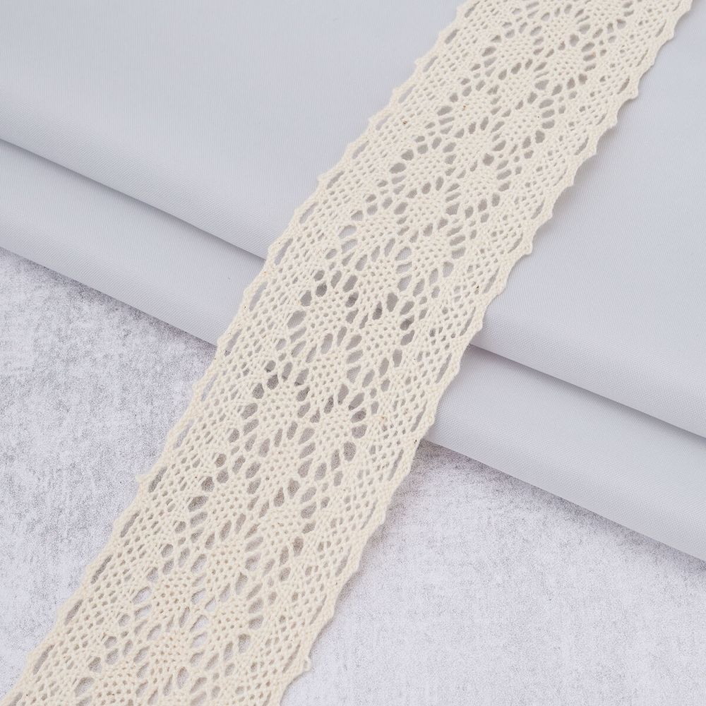 Тесьма отделочная 45 мм / 10 метров, 5009 хлопок, вязаная, бежевый, 29405