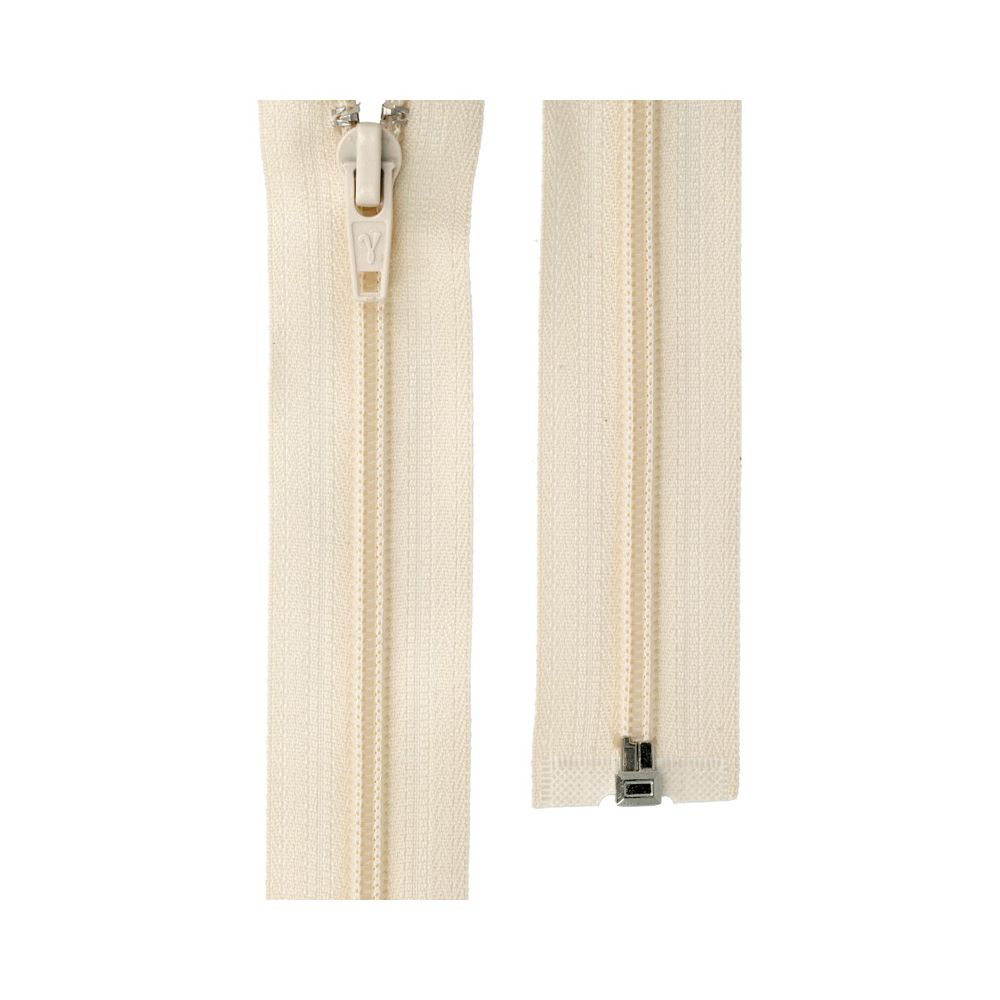 Молния спираль (витая) Т5 (5 мм) 1 зам., разъем., 60 см, 103 кремовый, G105 Gamma, 10 шт