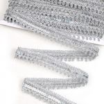 Тесьма отделочная 27 мм, 13-6413 цв.серебро уп.13.71м