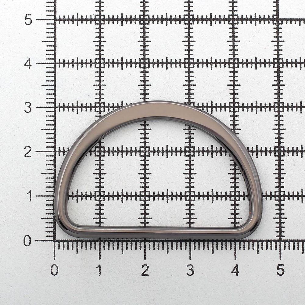 Полукольцо литое металл внутр. 40 мм (внешн. 46х31 мм), плоское, 10 шт, чер.никель ГР, 6893