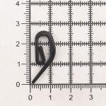 Крючки шторные для карниза 26.5 мм, улитка усиленные, пластик, черный, 100 шт/упак