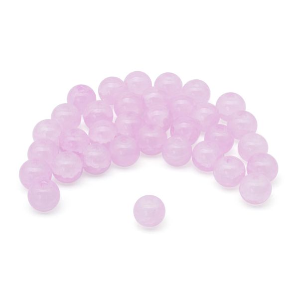 Бусины стекло ⌀8 мм, 34 шт, Нефритовое кракле, 6 лиловый, Astra&Craft, 1301137