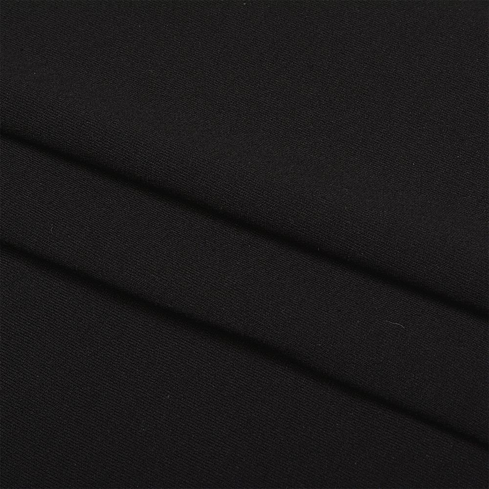 Кулирка гладкокрашеная 145 г/м², 100+100 см, в нарезке, цв. черный, 6м /TOS/