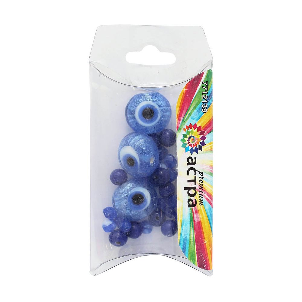 Набор декоративных бусин, 28 шт, Астра Premium