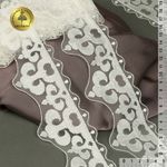 Кружево на сетке арт.TR.2113 70мм цв.белый уп.13м, Kruzhevo