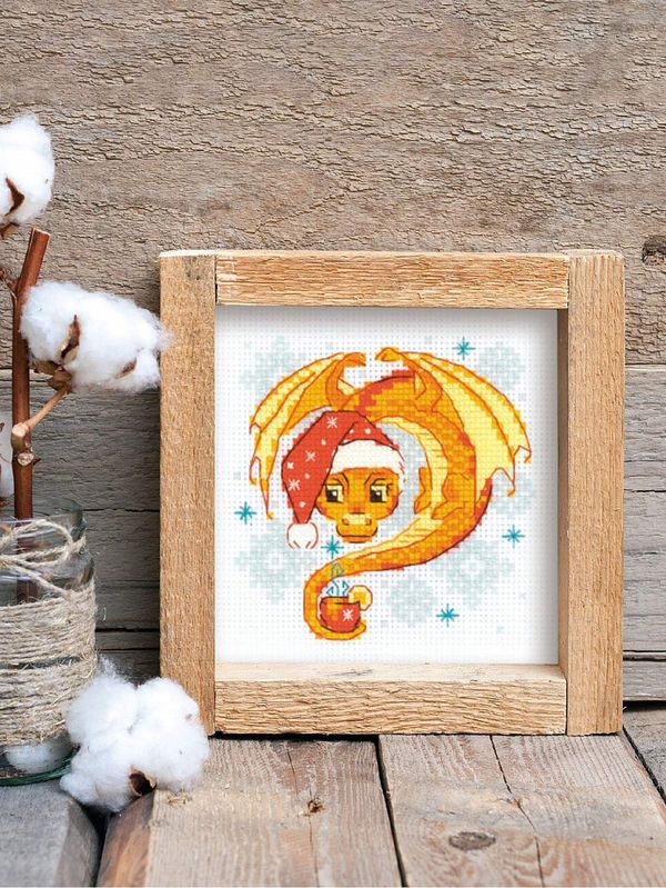 Набор для вышивания нитками Риолис, Чайный дракон 15х15 см