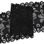 Кружево бельевое эластичное 150 мм / 13.72 м, цв. C580 черный