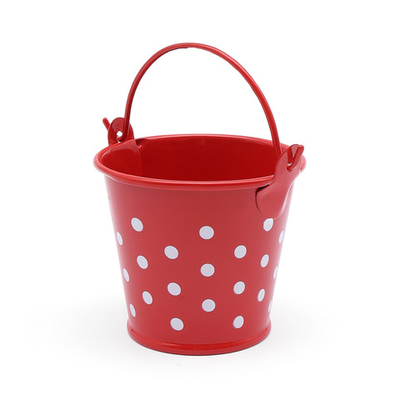 Ведро в горошек 6х5,3см (красный), AR004-1