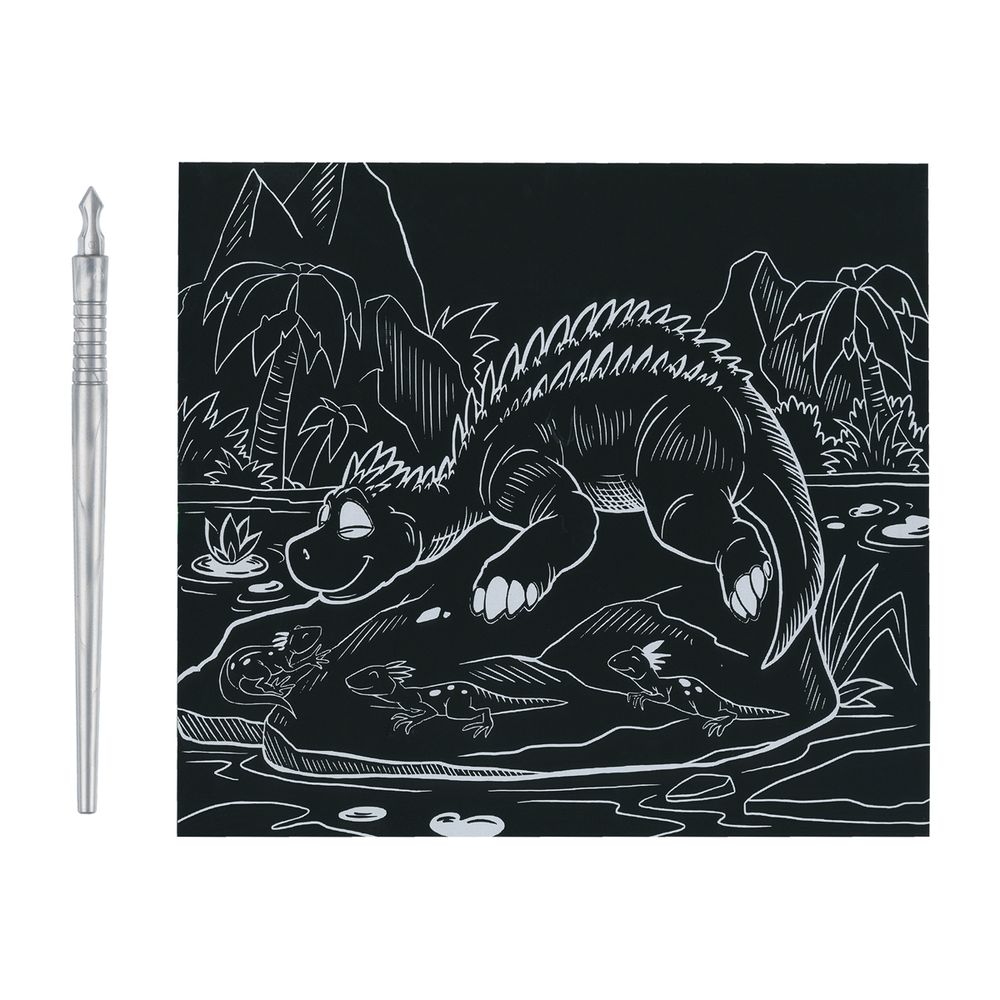 Набор для творчества Гравюра №63 Стегозавр, 20х25.5 см, Hobbius SGHK