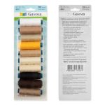 Нитки швейные бытовые Gamma 40/2, 183 м / 10 кат, ассорти 10