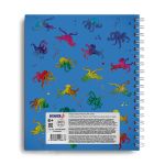 Тетрадь общая с запечатан. пластик. обложкой, 500 мкр, A5+ 48 л. на гребне 65 г/м², белизна 100%, 4 шт, клетка, 000802 Осьминожки, Светоч ТЕТ48-003