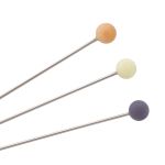 Булавки портновские с цветной головкой 38 мм, в футляре, 100 шт