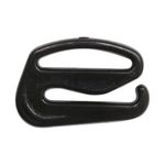 Крючки для бюстгальтера пластик 11.0 мм, 100 шт, черный