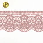 Кружево на сетке 90 мм, 40475, цв.N6615 розовая пудра уп.13.7м, Kruzhevo