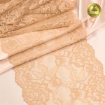 Кружево бельевое эластичное 180 мм / 25 м, цв.S180 бежевый, Kruzhevo