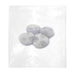 Пуговицы на ножке пальтовые со стразом (пластик) 676415 (серебро), 4 шт