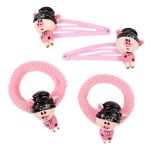 Набор аксессуаров для волос 20 шт (5х4 шт), №04 свинки, Cherry Mary S6208
