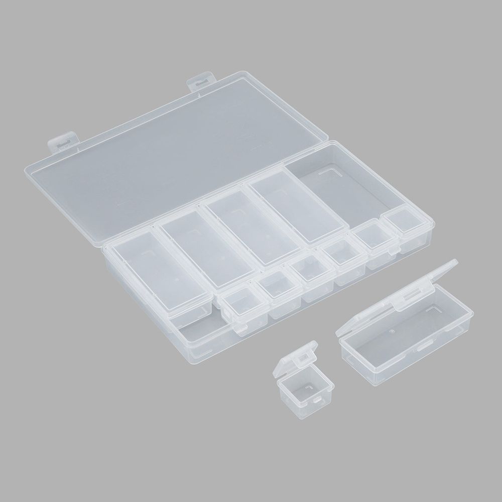 Контейнер для хранения мелочей 25х15х3.1 см, 12 штук ассорти в боксе