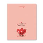 Тетрадь ученическая общая, твин лак, A5 80 л. на скобе 65 г/м², белизна 100% 5 шт клетка, 01528 Ты в моём сердце, Светоч Т204