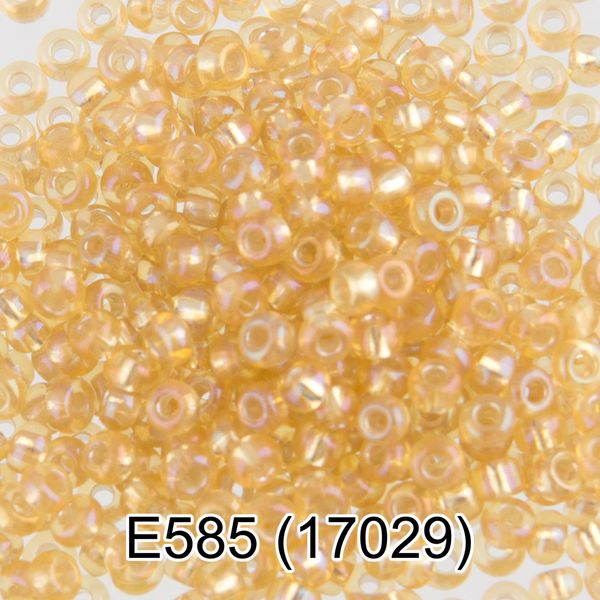 Бисер Gamma 10/0 (2.3 мм), 50 г, Е585 золотистый, 17029, круглый 5