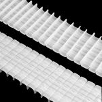 Лента (тесьма) шторная: сборка параллельная (1:2) 80 мм / 100 метров, (7 рядов петель, 3 шнура), белый, 284