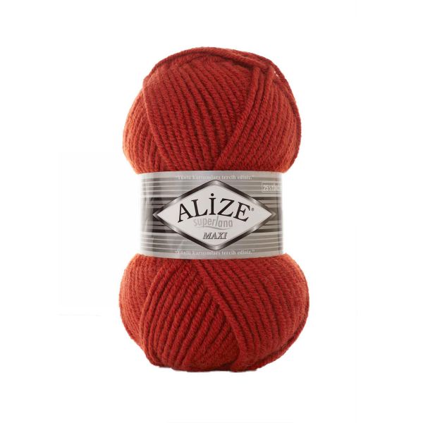 Пряжа Alize (Ализе) Superlana Maxi / уп.5 мот. по 100 г, 100м, 036 терракот A