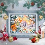Набор для вышивания нитками Чудесная игла, Зимнее утро 40х30 см