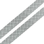 Лента атласная с рисунком Пересечение 25.0 мм / 3 метра, серый, Globus