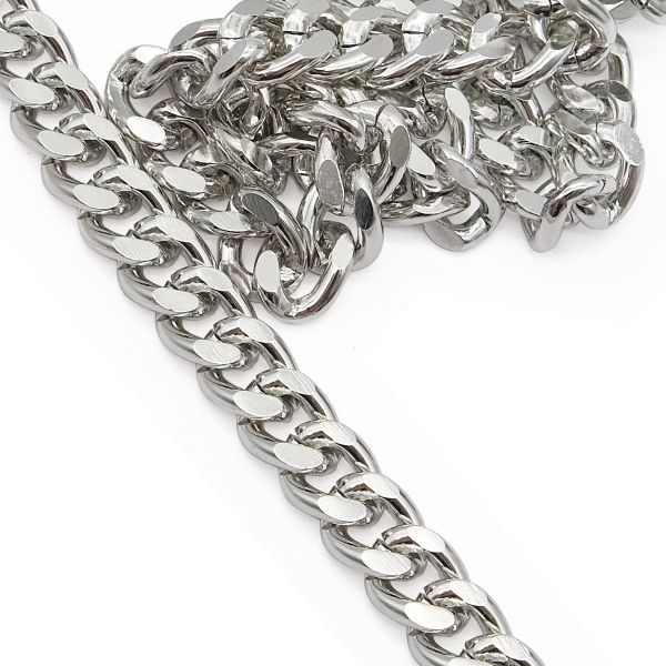 Цепь алюминиевая 11,6х8,7 мм, 10 м, никель