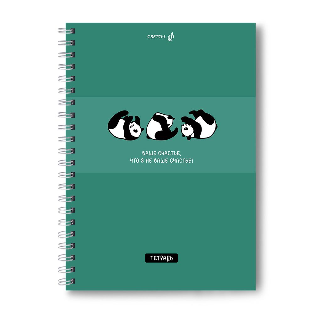 Тетрадь ученическая общая, выборочный УФ лак, A4 96 л. на гребне 65 г/м², белизна 100 %, 4 шт, клетка, 01260 Способны на всё!, Светоч Т132