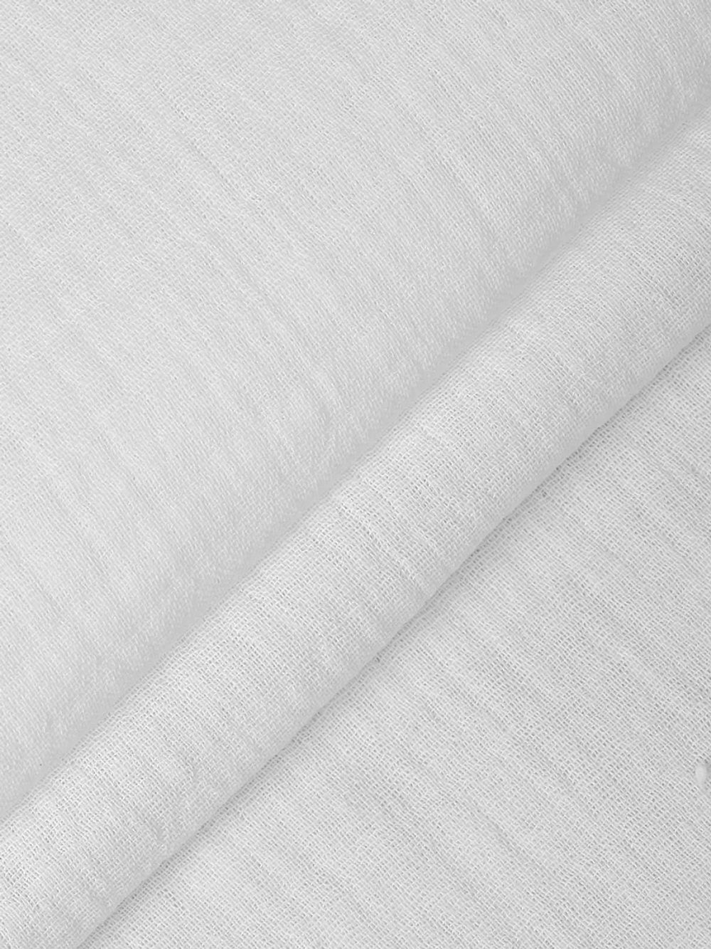 Муслин 125 г/м², 130 см / 2 метра, TBY.Mus.24723.2.2, цв.02 белый