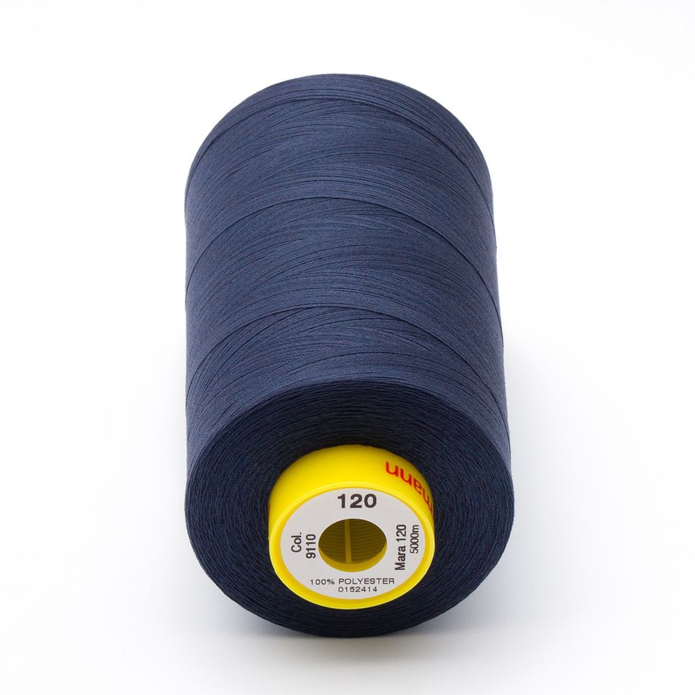 Нитка универсальная Gutermann Mara 120/2, 5000 м, 700185, 9110 джинсовый темно-синий, 1 катушка