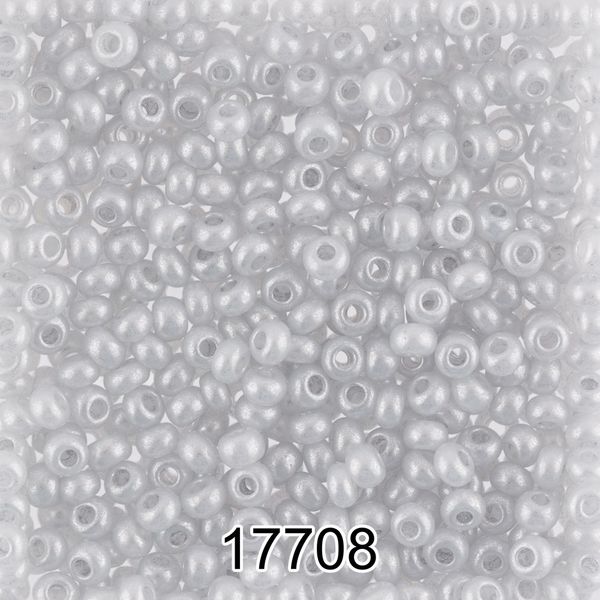 Бисер Preciosa 10/0 (2.3 мм), 500 г, 17708 (Ф474) серый
