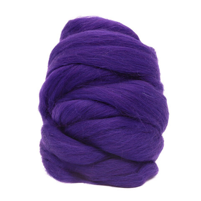 Шерсть для валяния Троицкая п/тонкая 1х100 г (до 29 мкр), 0037 т.фиолетовый