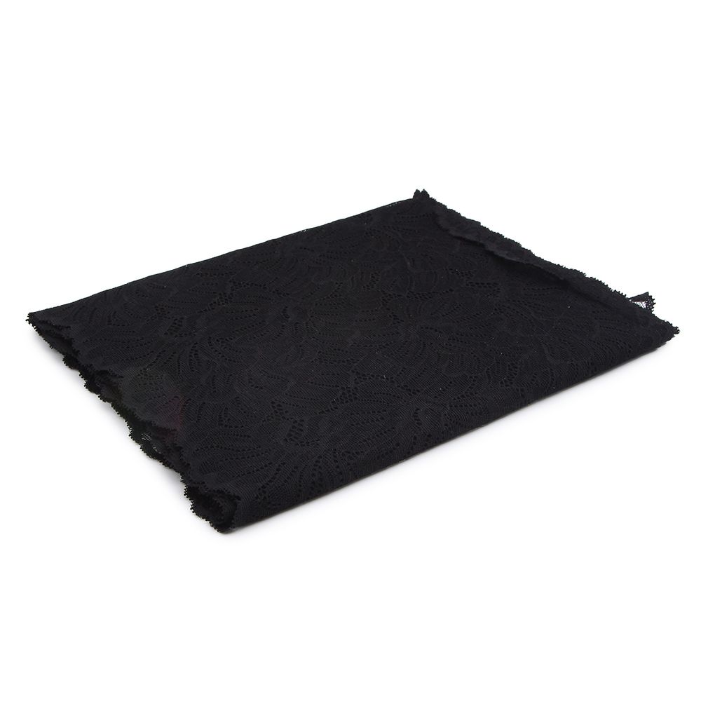 Кружево бельевое эластичное 240 мм / 3.4 метра, цвет черный