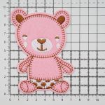 Термоаппликация Мишутка 70х97мм (Pink (розовый)), 2 шт, LA524