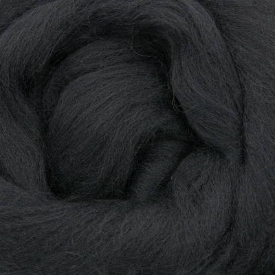Шерсть для валяния тонкая, 50 гр, Астра, 0140 черный