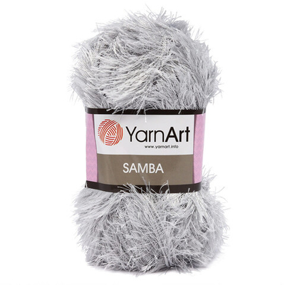 Пряжа YarnArt (ЯрнАрт) Samba, травка / уп.5 мот. по 100 г, 150м, 10 светло-серый