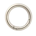 Карабин металл кольцо 25.0 мм (35х35 мм), никель, 10 шт