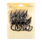 Крючки шторные для карниза навесные ⌀6 мм, 10 шт, 02 коричневый, Sofi H40