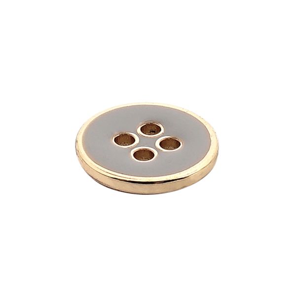 Пуговицы 4 прокола 18L (11мм), пластик (Beige/G бежевый с золотом), RBz-93, 36 шт