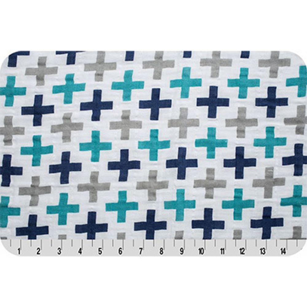 Ткань для пэчворка Peppy Embrace (марлевка), отрез 100х125 см, 120 г/м², a teal, Shannon Fabrics