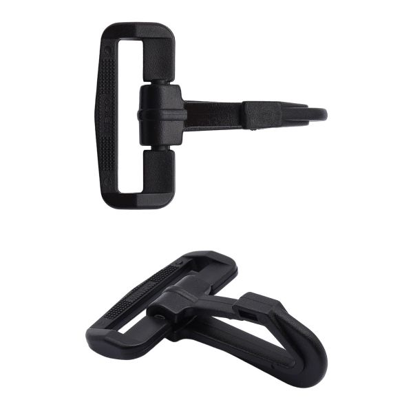 Карабин пластик 40 мм, черный, 50 шт