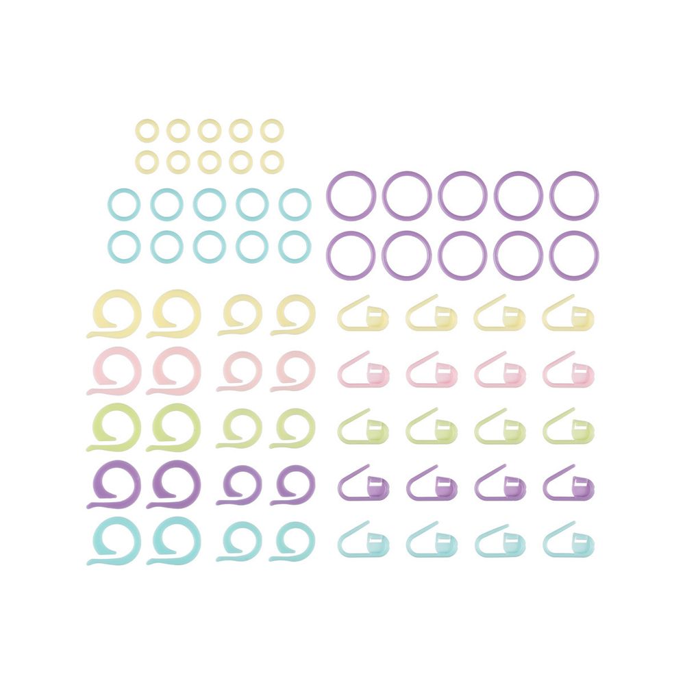 Маркировочные кольца ⌀6, 10, 17, 20х10, 25х20, 20х15 мм, пластик 70 шт, ассорти, Gamma MK-70