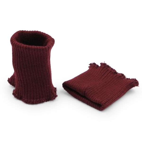 Манжеты трикотажные 8.5х9.5 см, 1 пара, плотные, 002 бордо