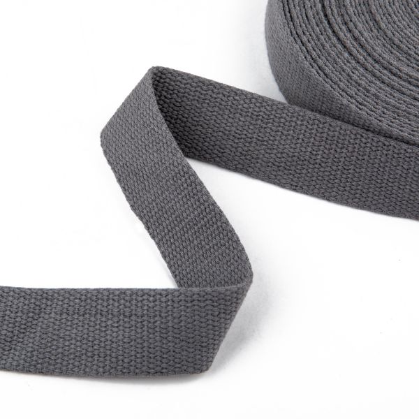 Стропа (ременная лента) 30 мм / 10 метров, толщ. 1.92 мм, [24.75 г/пог.м], 100% х/б, серый, Gamma G301C