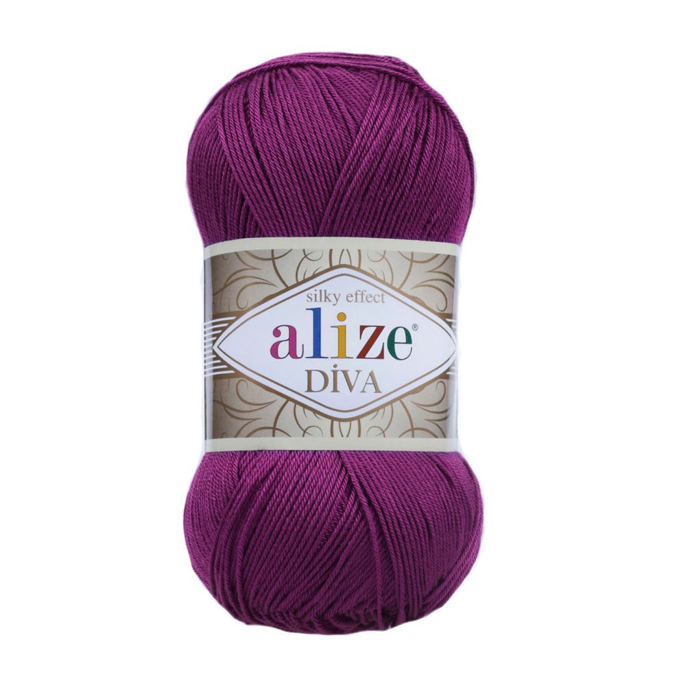 Пряжа Alize (Ализе) Diva / уп.5 мот. по 100 г, 350м, 297 цикламен A
