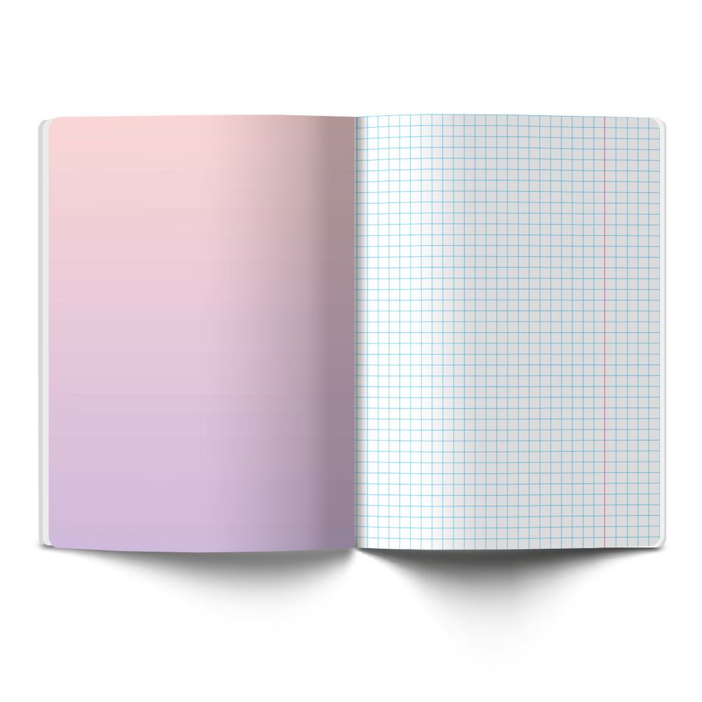 Тетрадь ученическая общая, софт-тач ламинация + выборочный лак, цветной запечатанный форзац, A5+ 48 л. на скобе 65 г/м², белизна 100 %, 10 шт, клетка, 00995 Кружева, Светоч 48Т14